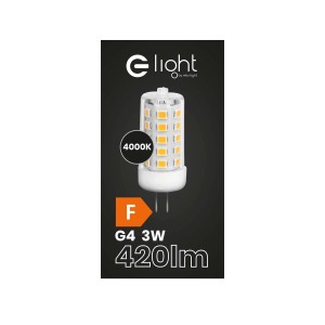 Żarówka LED G4, 3W, 420lm, 4000K, do nastrojowego oświetlenia.