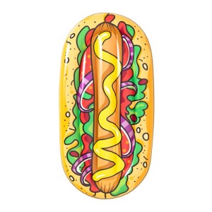 Materac dmuchany Bestway Hot Dog, 183x94 cm, idealny do basenu i jeziora.