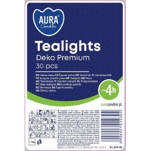 AURA Tealights Deko Premium, 30 szt. Świece zapachowe dla przytulnych chwil.