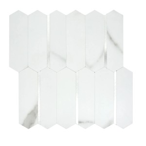 Mozaika ścienna samoprzylepna płytka Biały Marmur 27x27