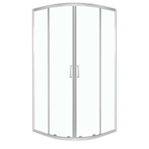 Kabina półokrągła Aruba chrom 5mm bez brodzika 185x80