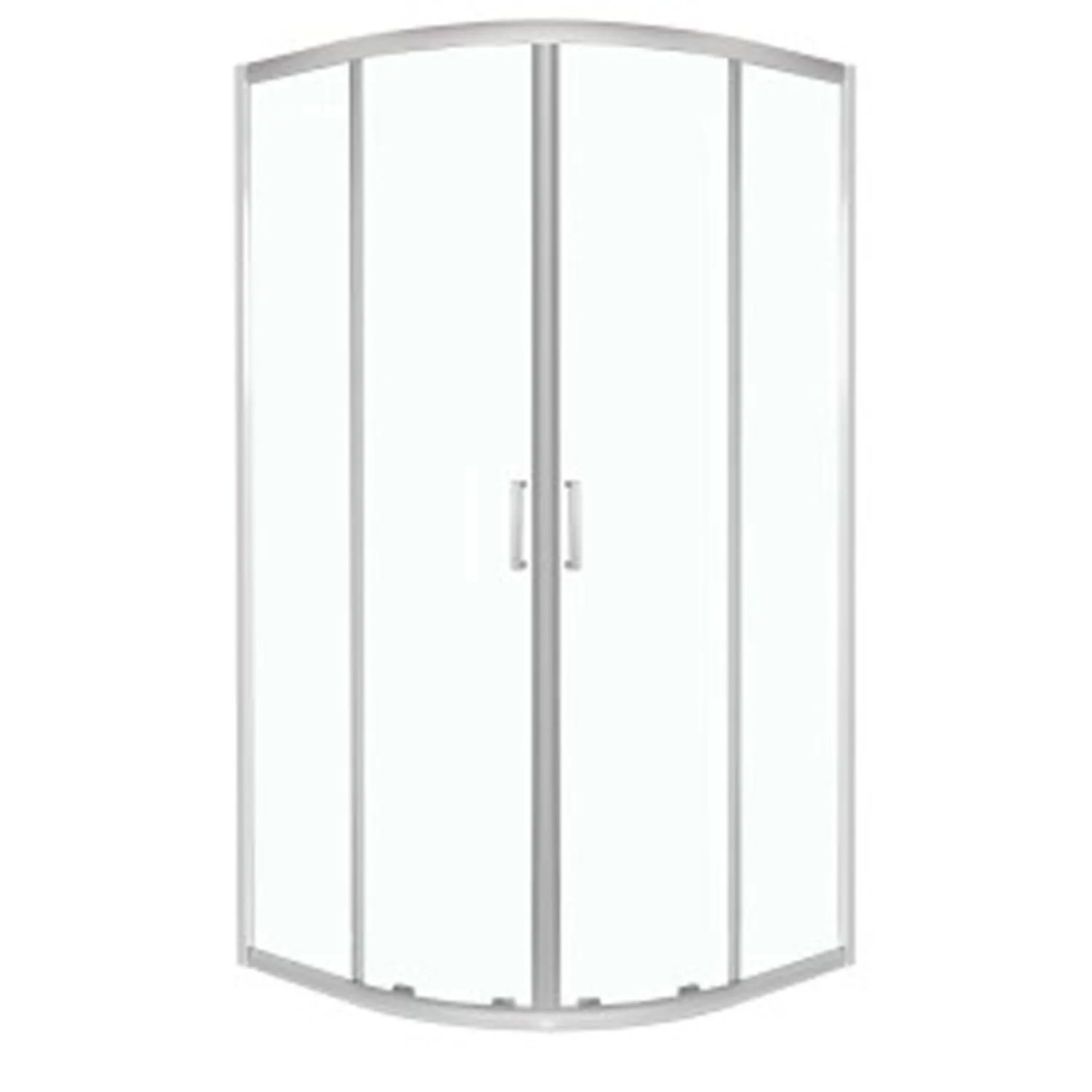Kabina półokrągła Aruba chrom 5mm bez brodzika 185x80