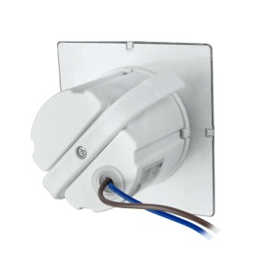 Biała oprawa do wbudowania t.b.t., szczegółowy widok tyłu z kablami.