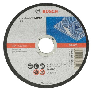 Tarcza tnąca Bosch Standard for Metal, średnica 125 mm do szlifierek kątowych.