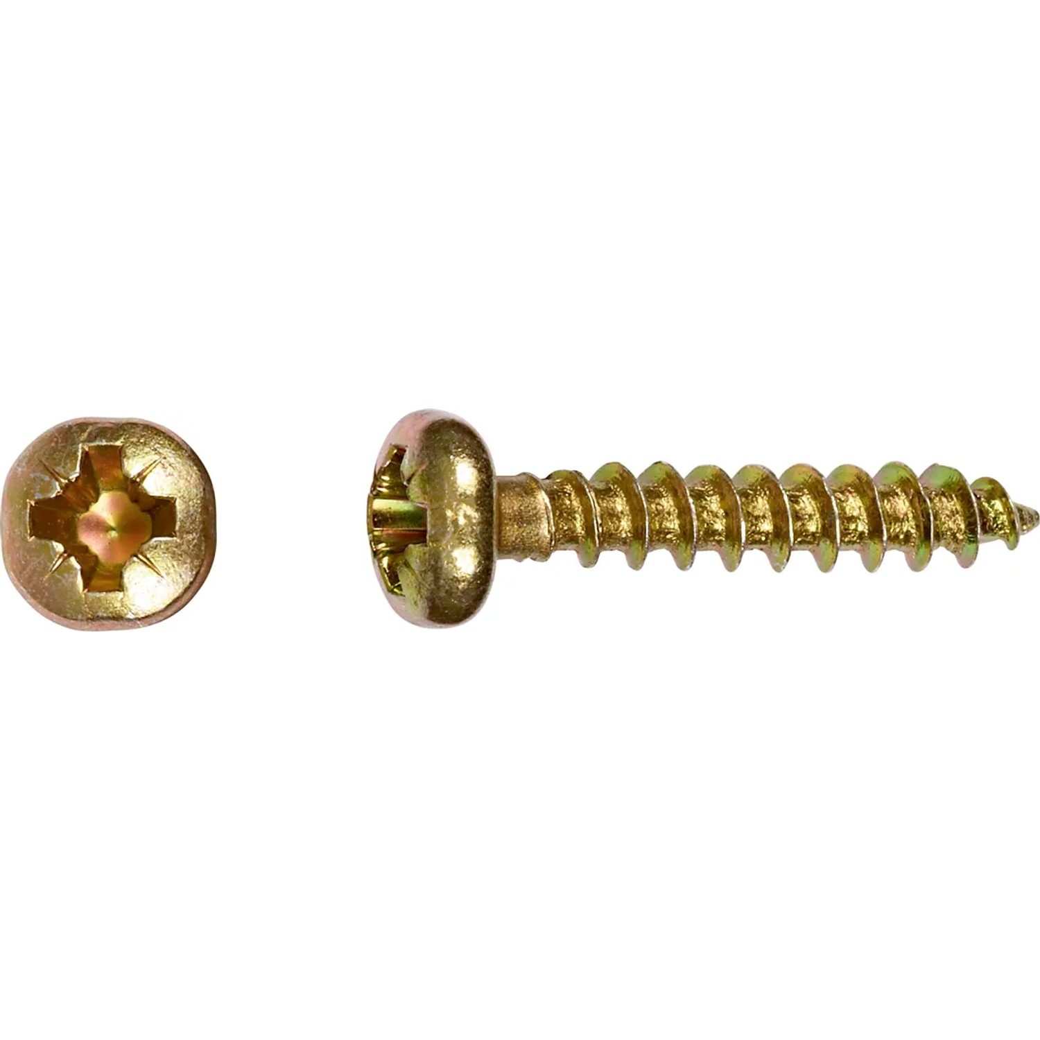 LUX-TOOLS Wkręt uniwersalny z łbem walec PZ Ø 4 mm x 12 mm ocynk żółty 50 szt