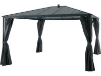 Pawilon ogrodowy NEW HARMONY LED antracyt - 3,6 x 3 m