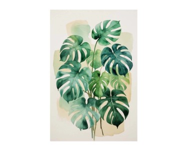 Frames Factory Obraz CANVAS monstera 60 x 80 cm