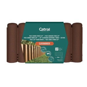 Obrzeże rabatowe t.b.t. w opakowaniu 5 szt., wygląd drewna do ogrodu i na rabaty