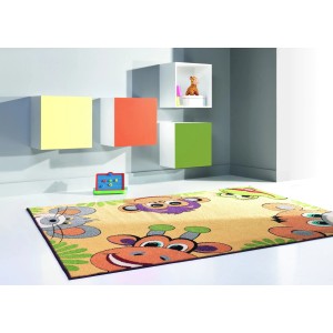Dywany dziecięce z motywami zwierzęcymi (żyrafa, lew, mysz). Dywan z krótkim włosiem dla chłopców i dziewcząt.