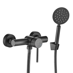 Kuchinox Bateria natryskowa ścienna z zestawu natryskowego Noia czarna