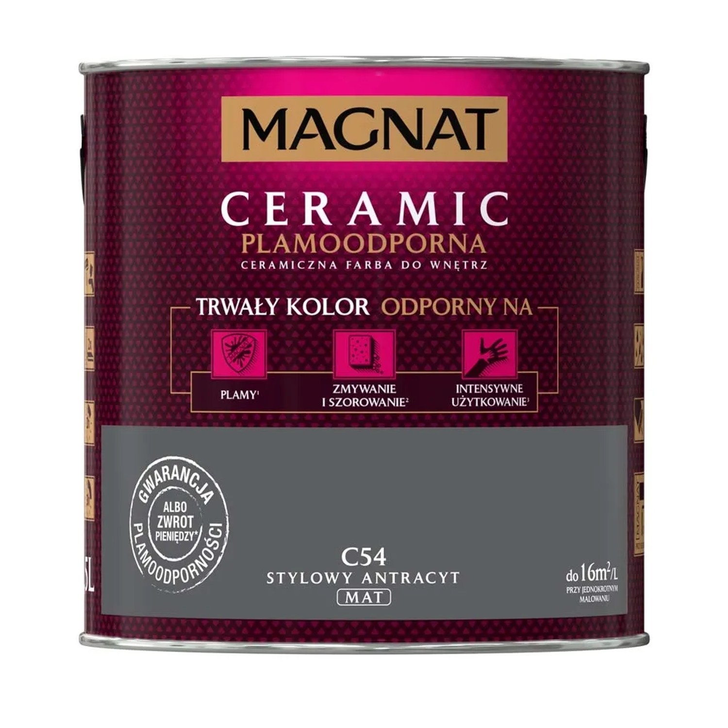 Farba Magnat Ceramic stylowy antracyt 2,5 l