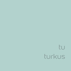 Próbka koloru farby do ścian t.b.t. w kolorze turkusowym.