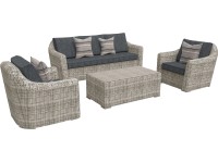Komplet mebli wypoczynkowych NEW ORLEANS szary 4-częściowy