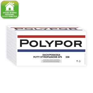 Płyty styropianowe Polypor, odpowiednie na dach i podłogę.