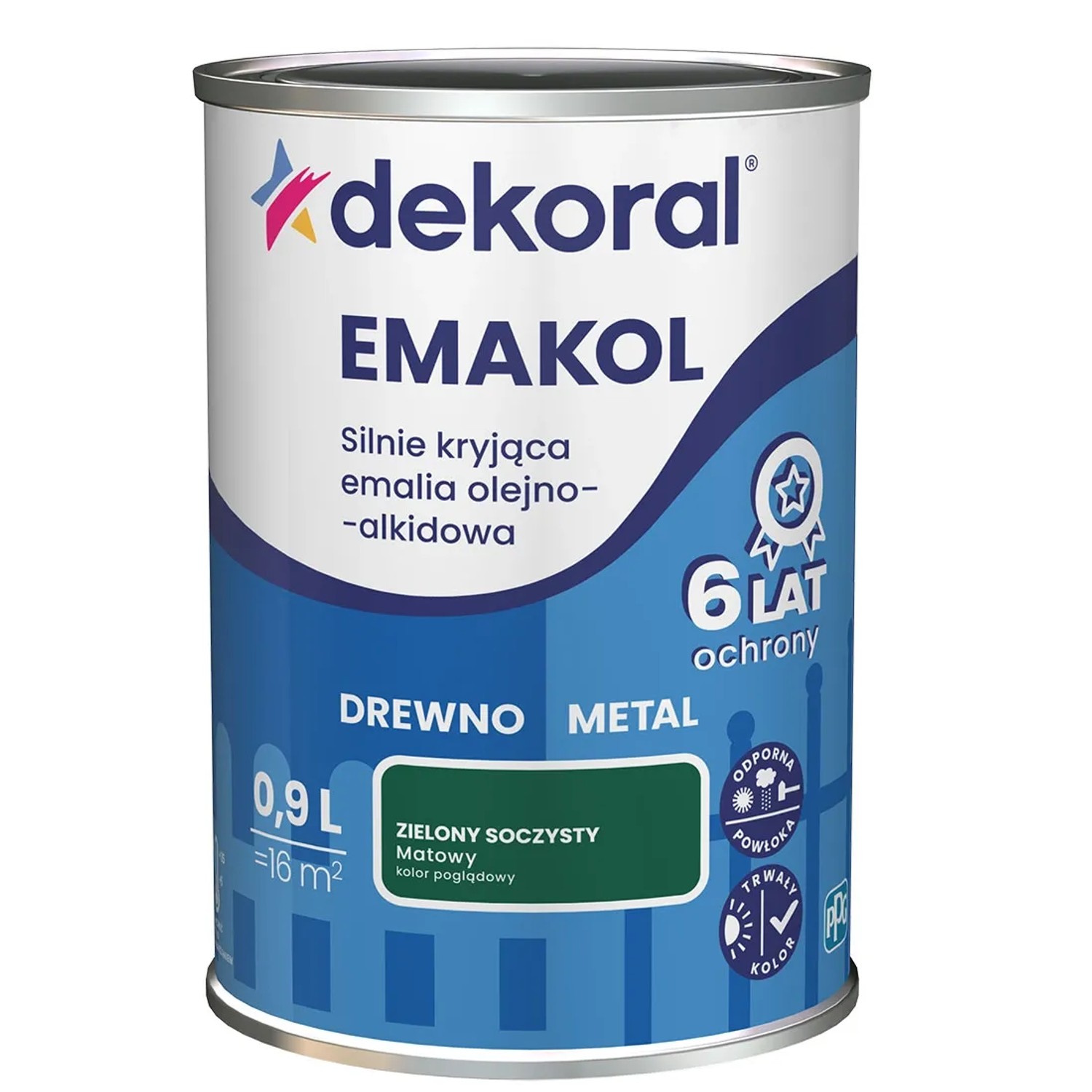 Dekoral Emalia Emakol Strong zielona soczysta matowa 900 ml
