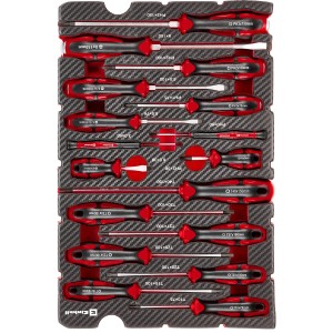 Einhell Wkład piankowy z zestawem wkrętaków do walizki E-CASE - 17 cz.