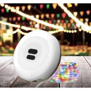 Düwi Ładowalna lampka LED STAR 200lm z 10m łańcuchem świetlnym RGBW biała