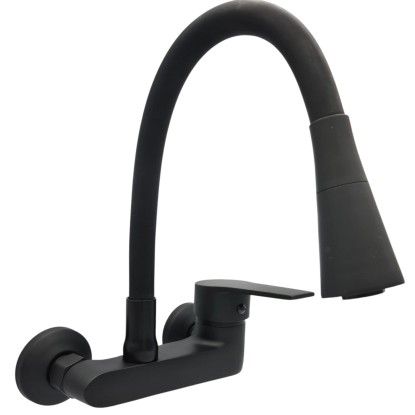 Liveno Bateria kuchenna Vero ścienna czarna