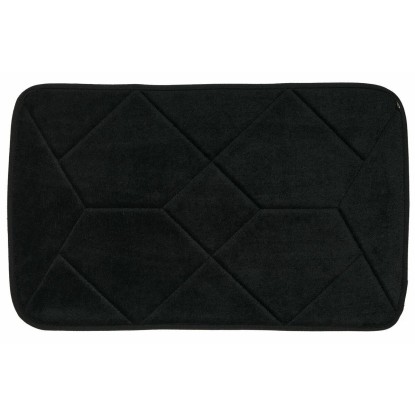 Dywanik łazienkowy 50 x 80 cm czarny tłoczony