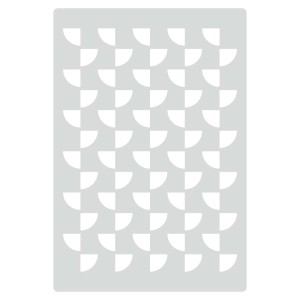 t.b.t. szablon ścienny z wzorem półkola do kreatywnego projektowania ścian.