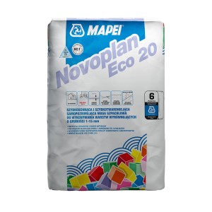 Worek Mapei Novoplan Eco 20, szybkoschnąca masa szpachlowa do warstw wyrównujących.