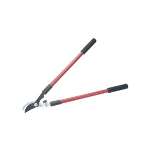 Sekator kowadłowy, 70 cm, z ostrzem z powłoką nieprzywierającą i czerwonymi metalowymi ramionami.