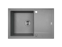 Zlewozmywak Megalo 1-kom. z ociekaczem, szary 78x50 cm