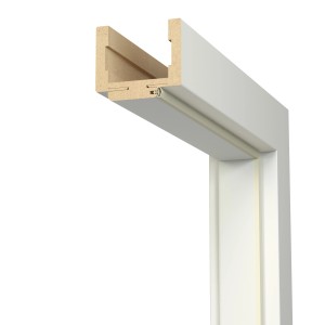 Zbliżenie na białą ościeżnicę drzwiową (Ościeżnice drzwiowe) t.b.t.