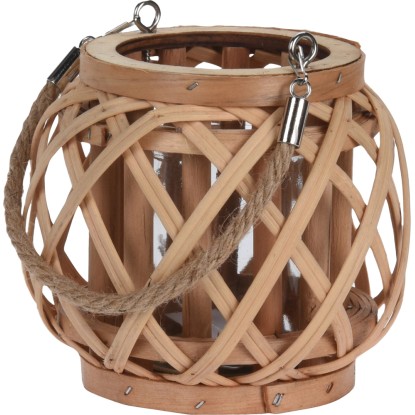 Lampion DESERT NATURAL z wkładem szklanym 15 cm x 14 cm