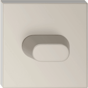 Kwadratowa rozeta klamki drzwiowej w kolorze srebrnym