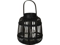 Lampion Ari bambus czarny - 24 x 19 cm