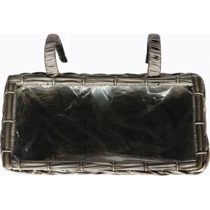 t.b.t. Skrzynka na kwiaty z wikliny z haczykami do łatwego mocowania.