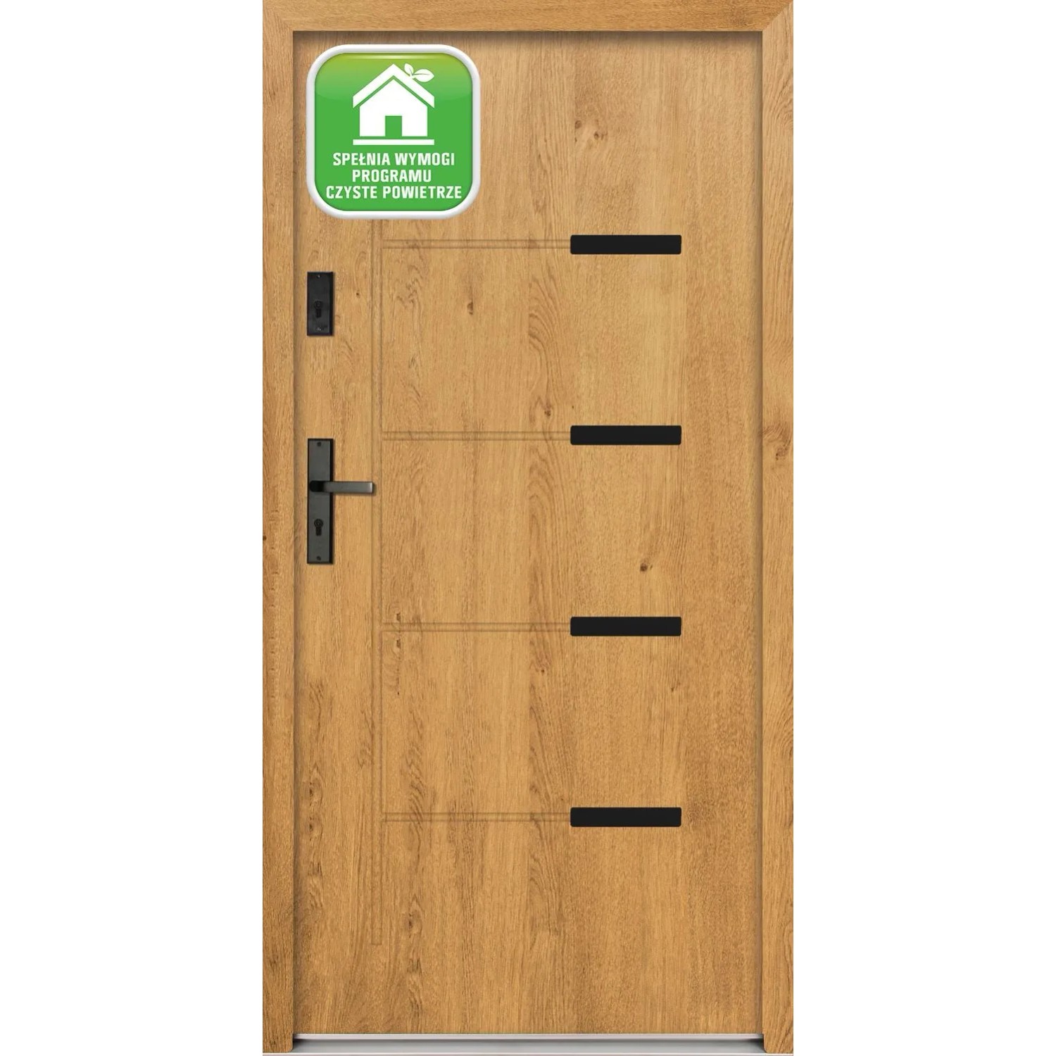 Splendoor Drzwi zewnętrzne Onyks Dąb Winchester 90L otwierane do wewn. 103x208