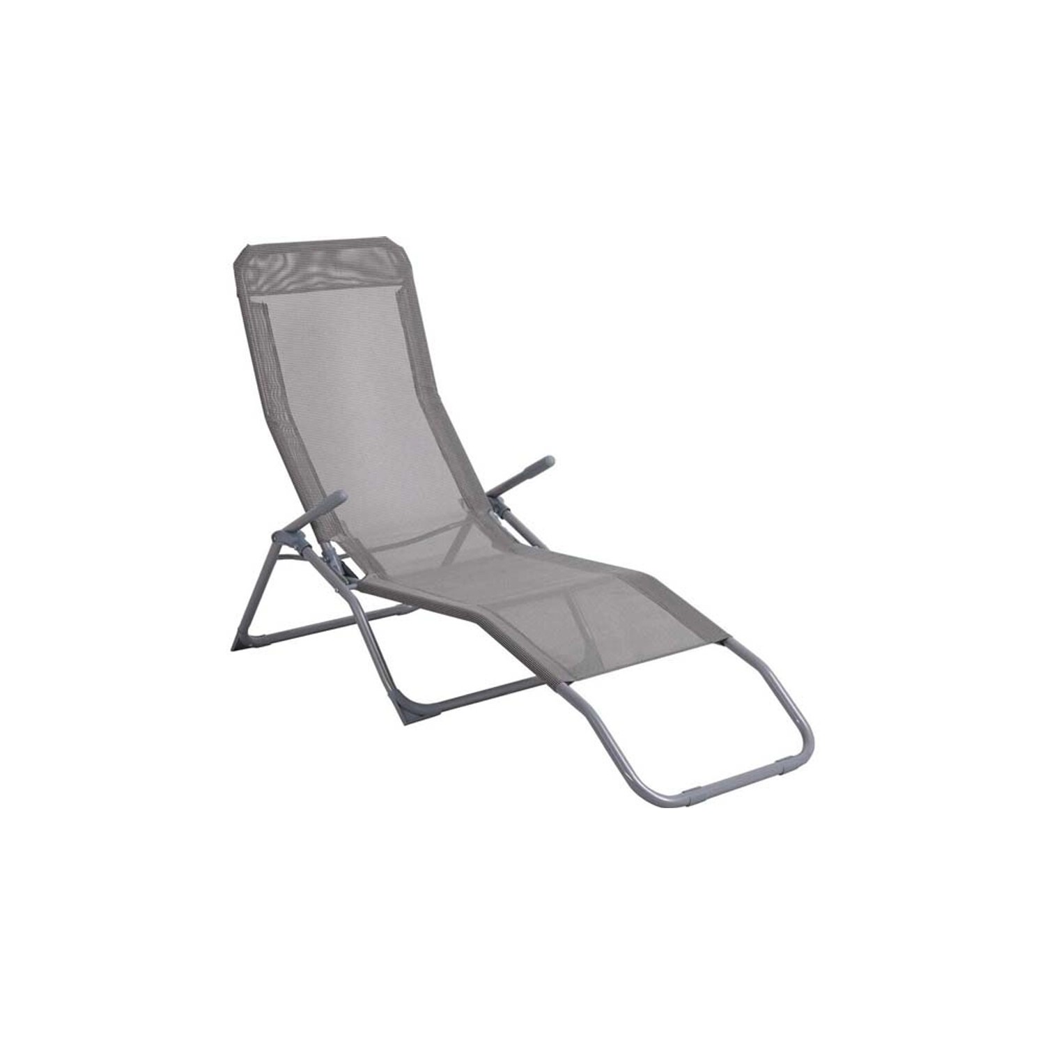 Leżanka plażowa LAZY szara