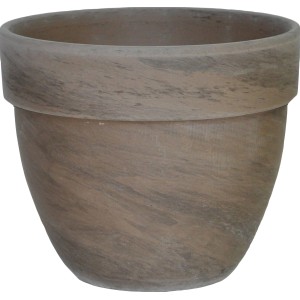 Donica Levante, Ø 39 cm, bazalt, terakotowa donica do ogrodu i na taras.