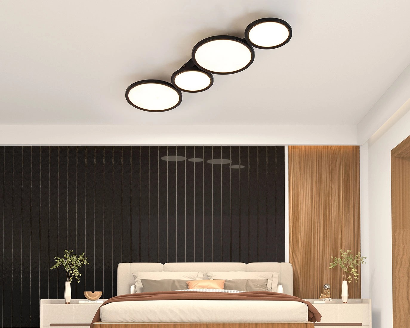 Plafon LED RINELLA 39W 3000K 1700lm czarny kupuj w OBI