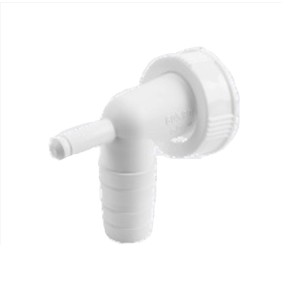 Biały adapter kątowy t.b.t. do zastosowań technicznych.