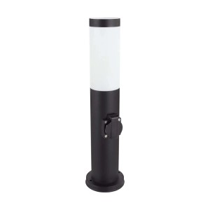 Struhm Lampa ogrodowa TUBER z gniazdkiem C 1xE27 20W IP44 45cm czarna