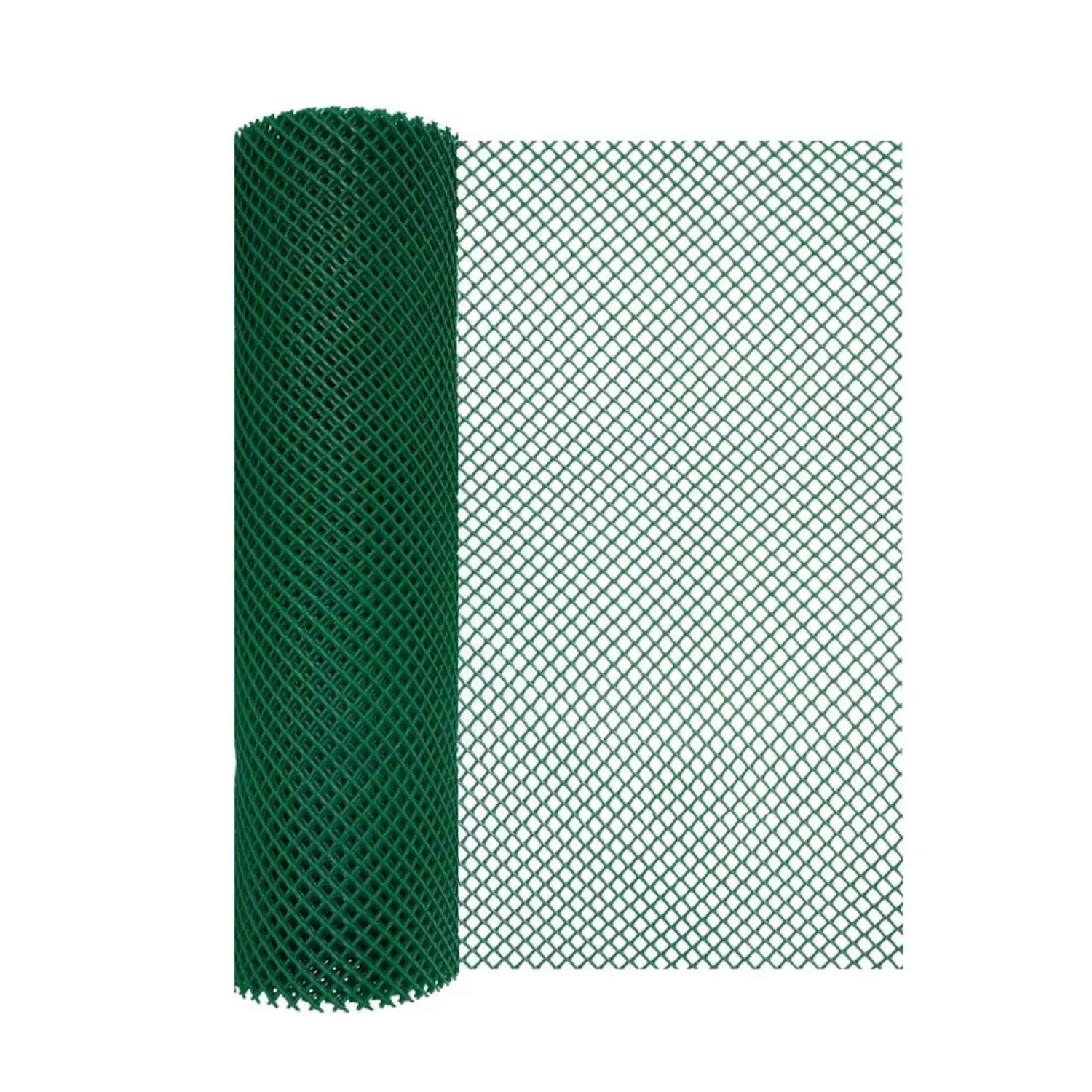 Siatka plastikowa 550g/m2 ocz. 7 x 7 mm, zielona - 0,4 x 10 m