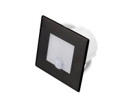 DPM Oprawa schodowa LED z czujnikiem ruchu kwadratowa czarna 1,2W 30 lm 4000K