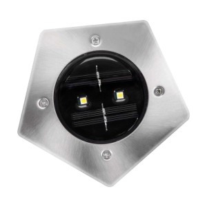 Struhm Lampa solarna wbijana w grunt GARET LED V 0,5W 5700K 2x10lm IP65 chrom