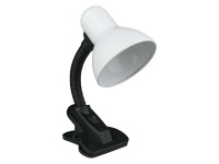 DPM Lampka biurkowa z klipsem 1xE27 40W biała