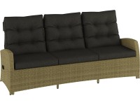Sofa ogrodowa GODERICH czarna 3-osobowa