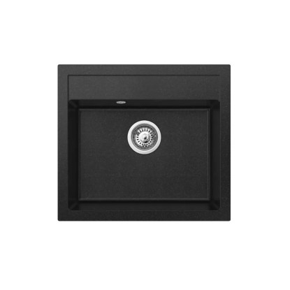 Pyramis Zlewozmywak Poros 1-kom. czarny 56x51 cm