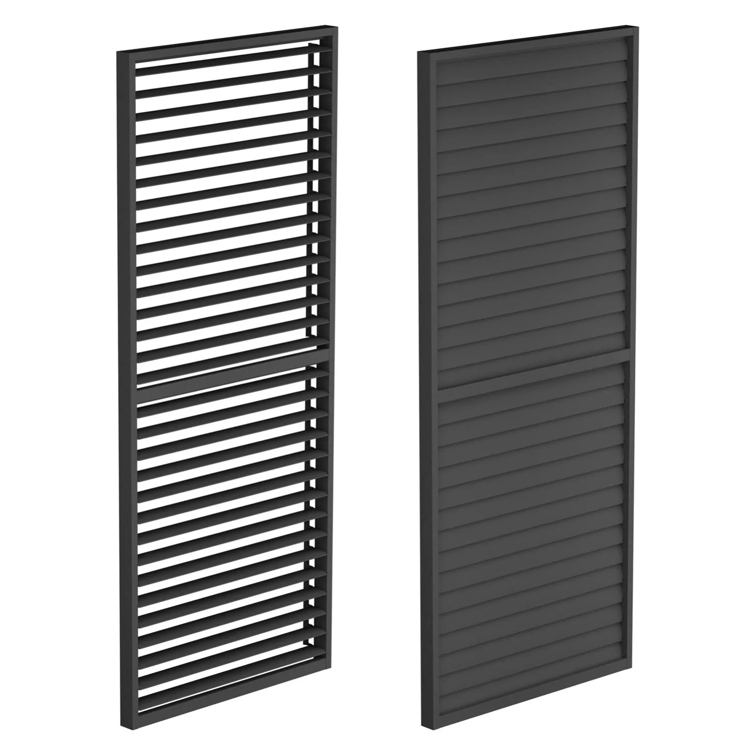 Panel żaluzjowy LUXE antracyt - 1,23 x 2,18 m