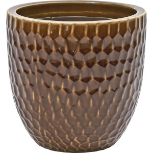 Brązowa osłonka t.b.t. z teksturowaną powierzchnią do użytku wewnątrz i na zewnątrz.