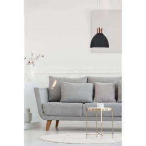 Italux Lampa wisząca LOLA 1xE27 60W miedź czarna