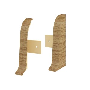 Listwy przypodłogowe t.b.t. w wyglądzie drewna, z mocowaniem.