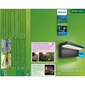 Philips Kinkiet LED BUSTAN UltraEfficient 4,3W 4000K 800lm IP44 antracyt
