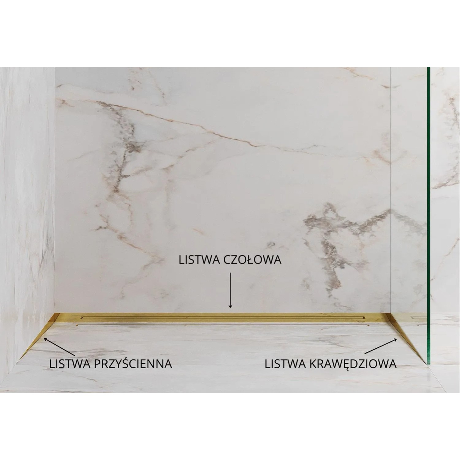 Eviso Listwa czołowa brodzikowa miedź 130 cm_5